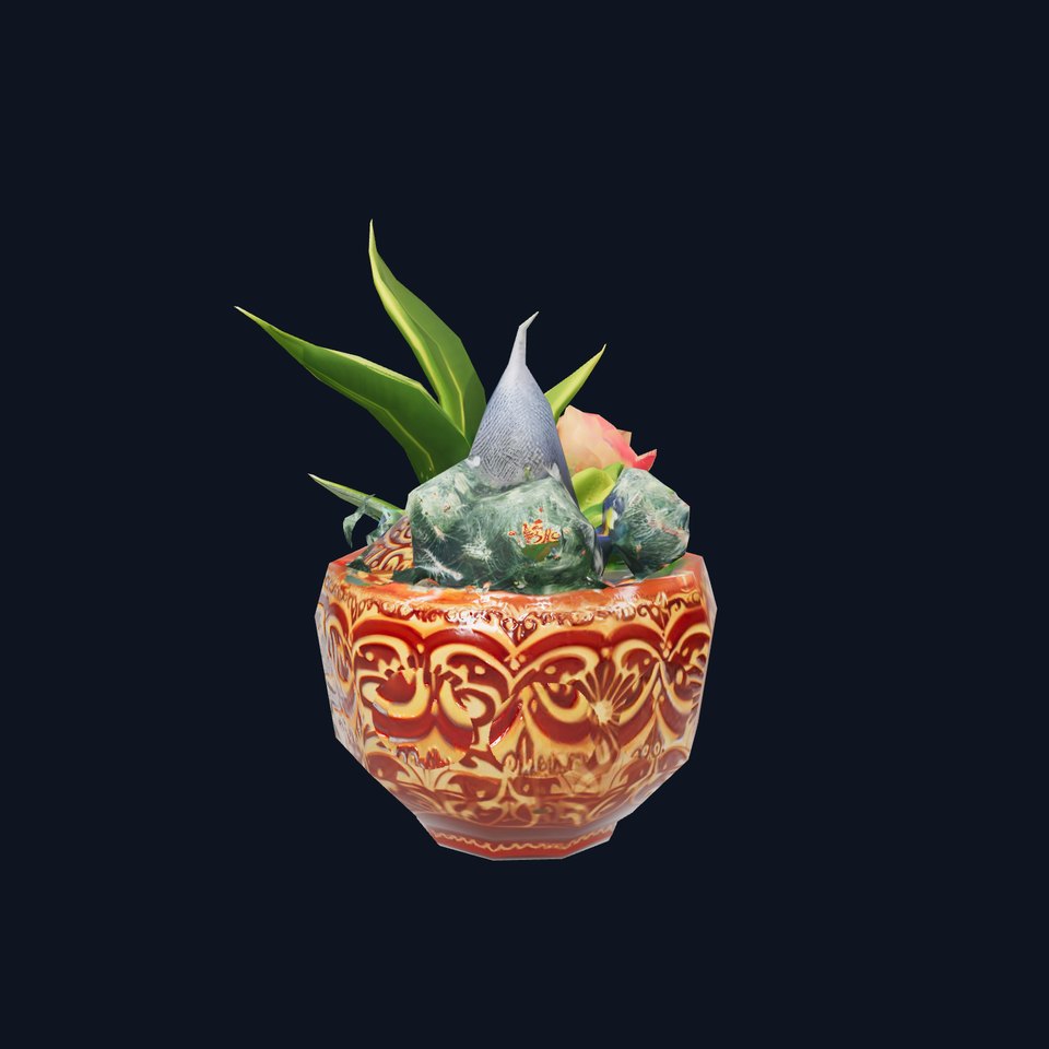 Ornate Ceramic Plant Pot model pack